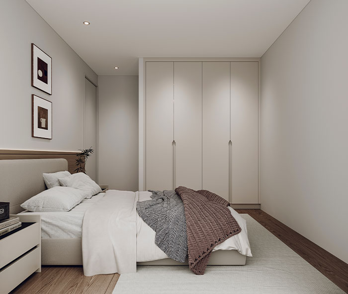 Custom made wardrobes with space-maximising storage