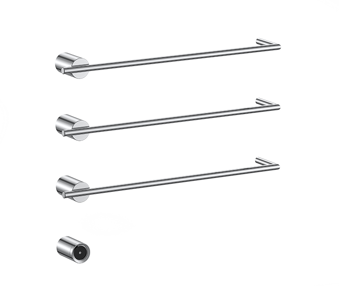 Contemporary concealed style heated towel rails